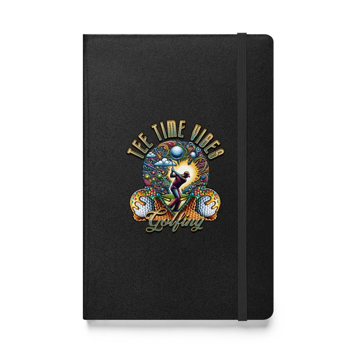 Tee Time Vibes Golfing Psychedelic Hardcover Notebook product image (1)
