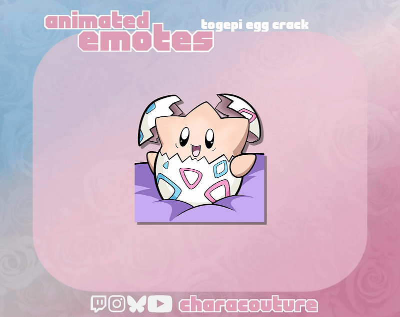 Togepi Egg Crack Animated Emote