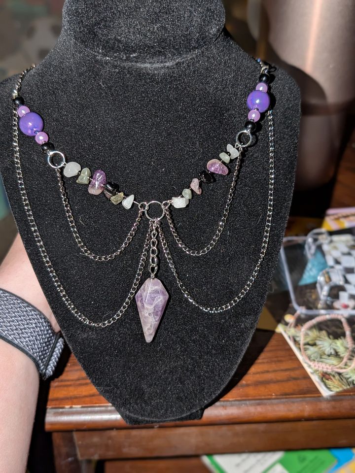 Amethyst Pendulum Necklace product image (1)