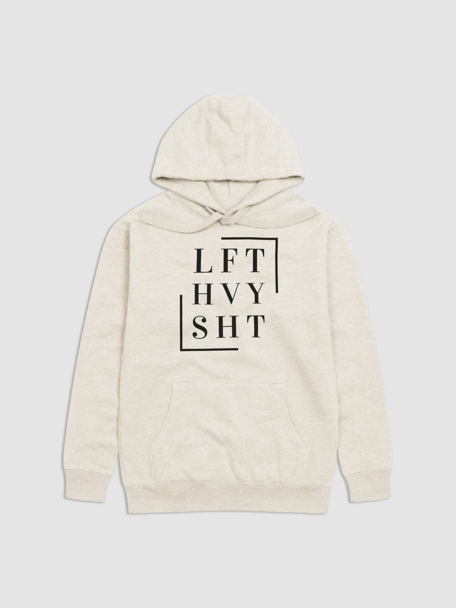 Bold Minimalist Hoodie with "LFT HVY SHT" Design product image (6)