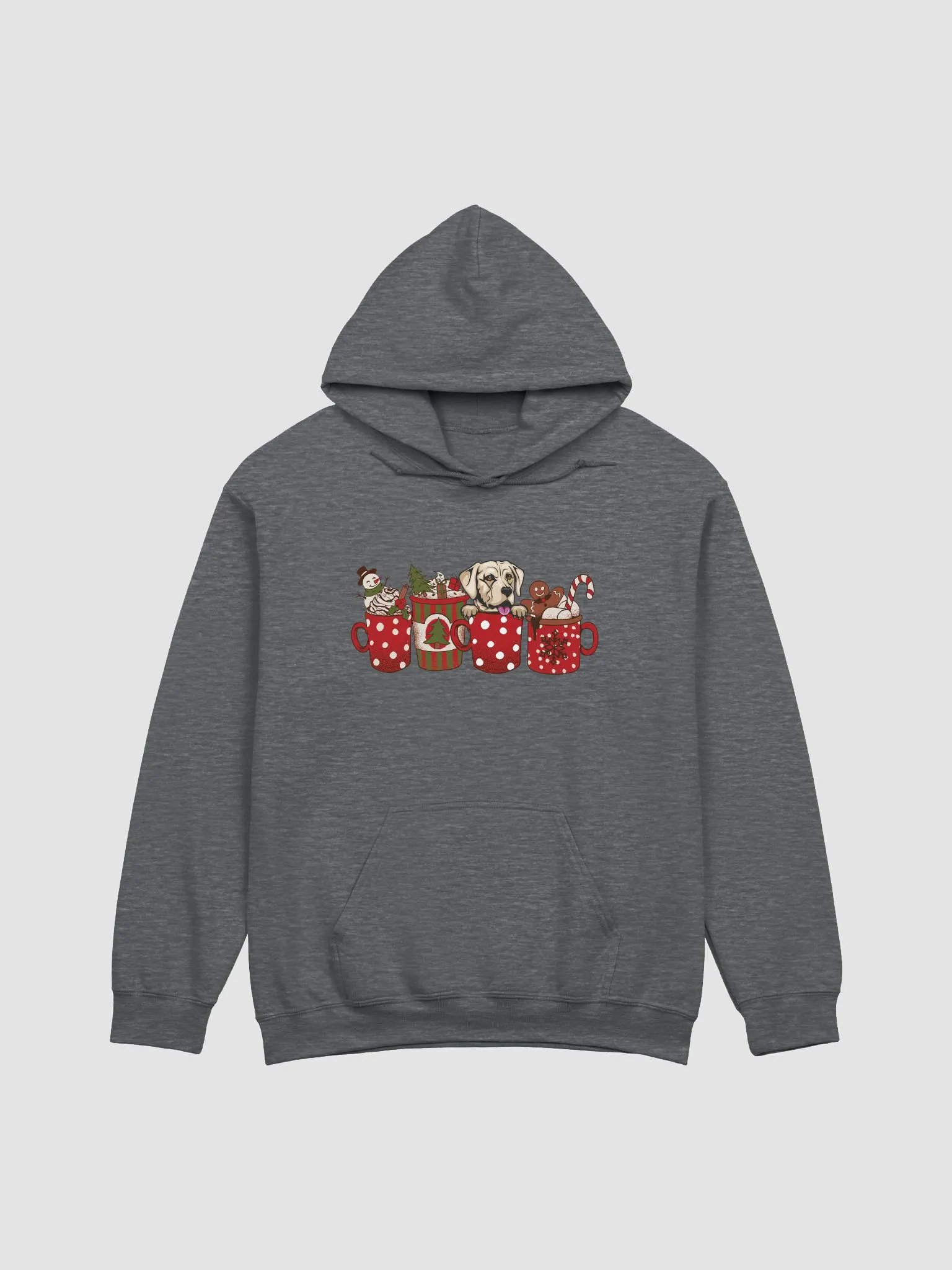 Cute Labrador Retriever in a Christmas Cup Hooded Sweatshirt | Funny Christmas Pup in a Cup product image (4)