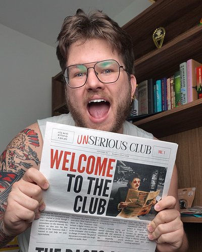 Unserious Club vol. 1 is here and I’m so happy to get this idea out of my head and onto (news)paper! 

Thanks to everyone who...