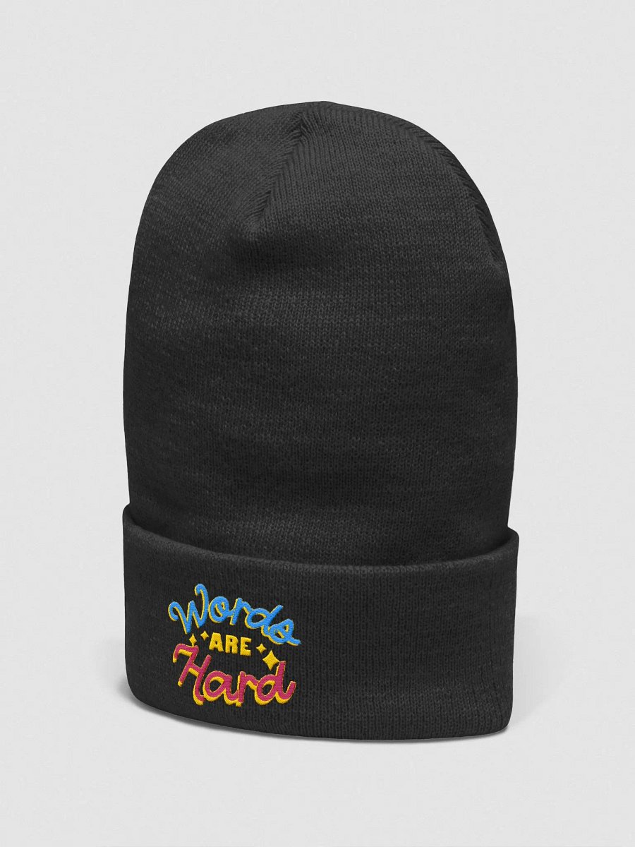 Words Are Hard Cuffed Beanie product image (9)