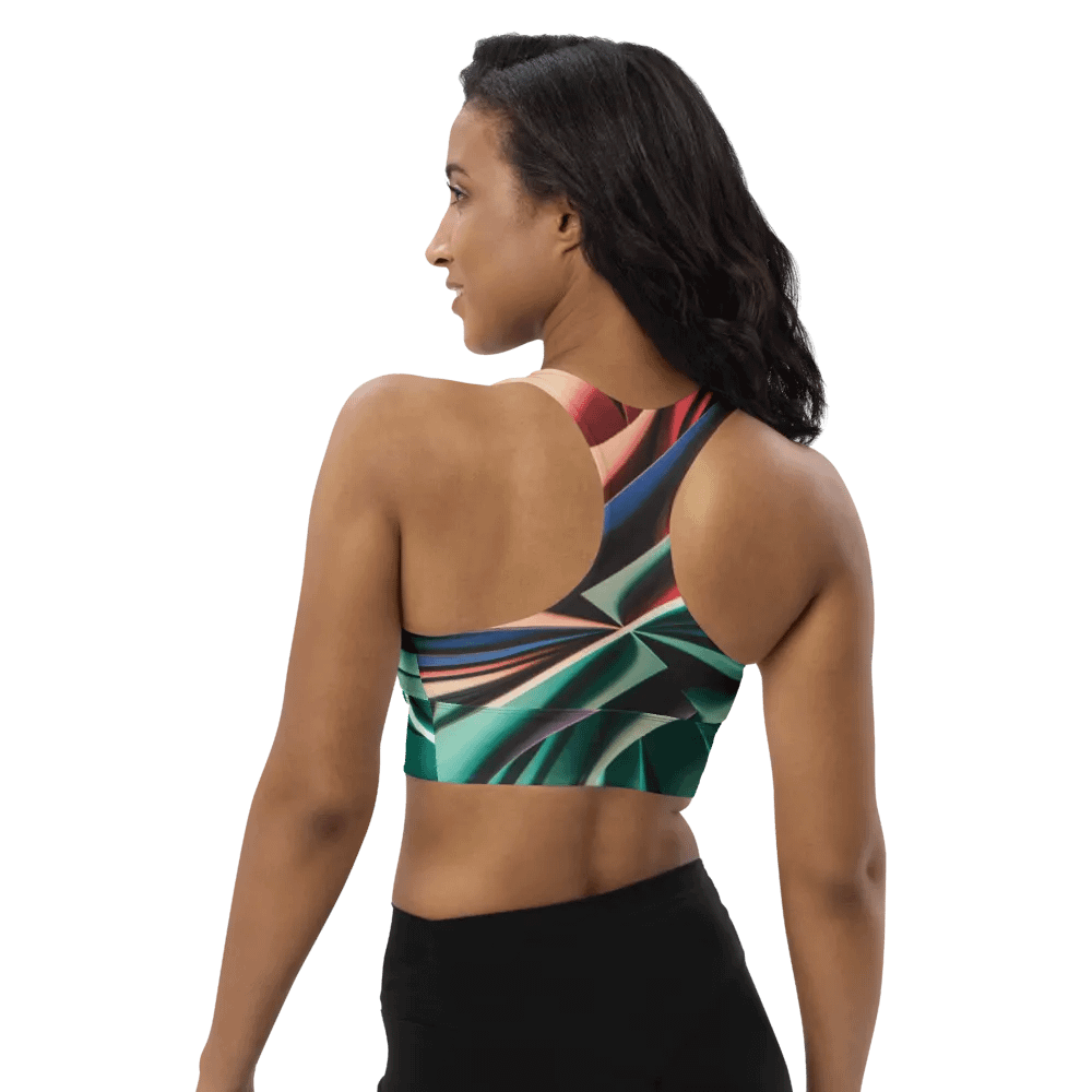 TDS Music Recycled Longline Sports Bra - Bold Abstract Design product image (7)