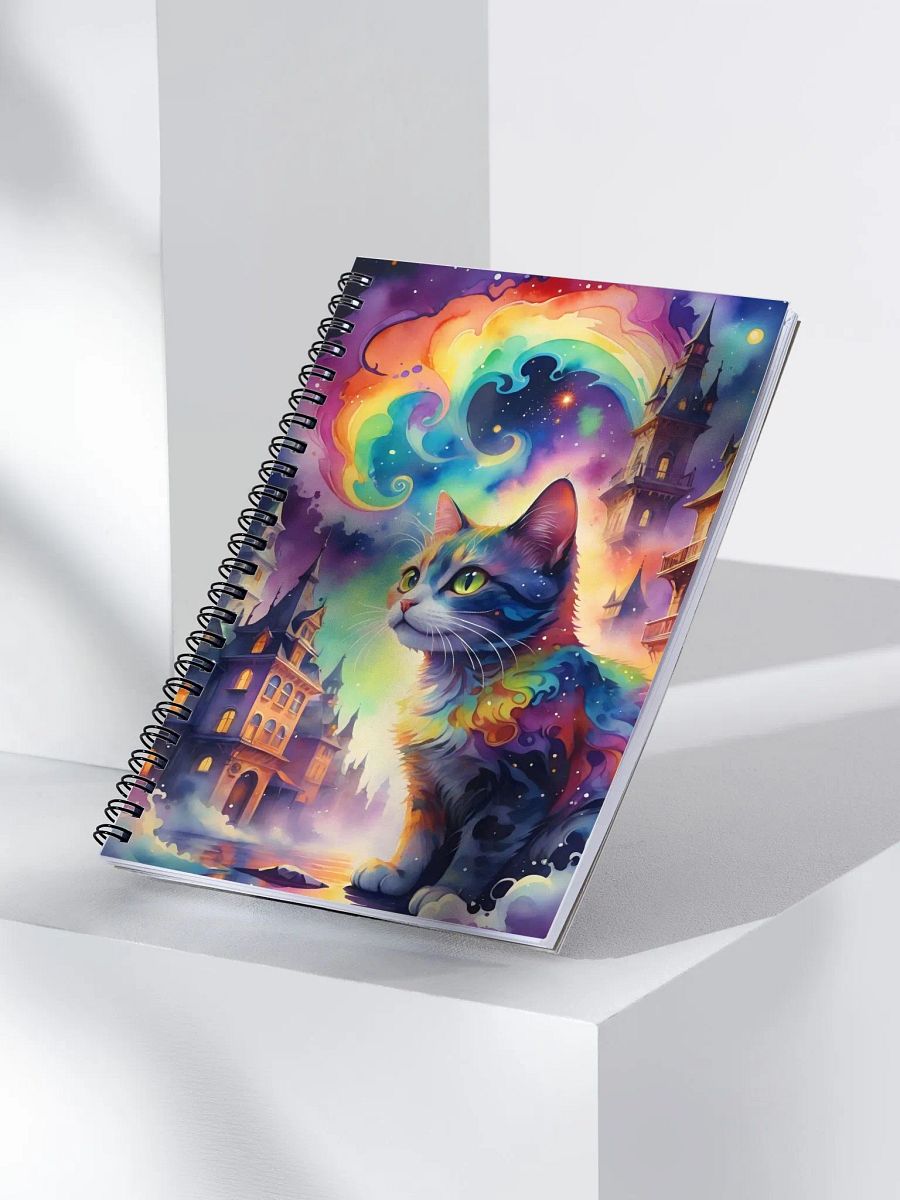 Rainbow Castle Cat Spiral Notebook product image (3)