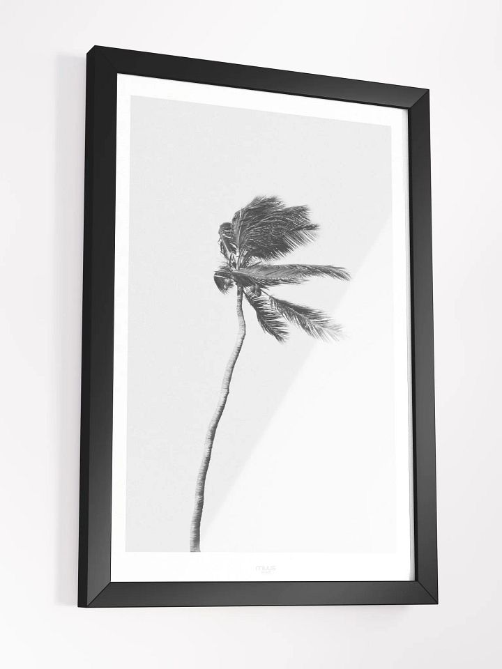 Swaying Palms Framed Matte Poster – Tropical Minimalist Wall Art | Relaxing Beach-Inspired Design | Premium Framed Décor for Homes and Offices product image (1)