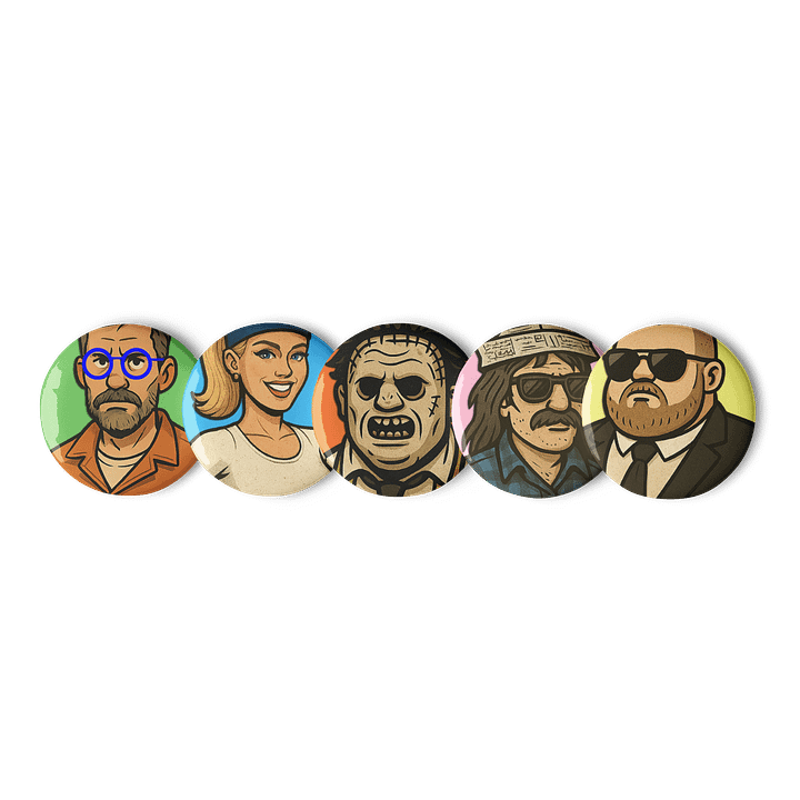 PDM’s Greatest Hits: Iconic Character Button Pin Set (5-Pack) product image (2)