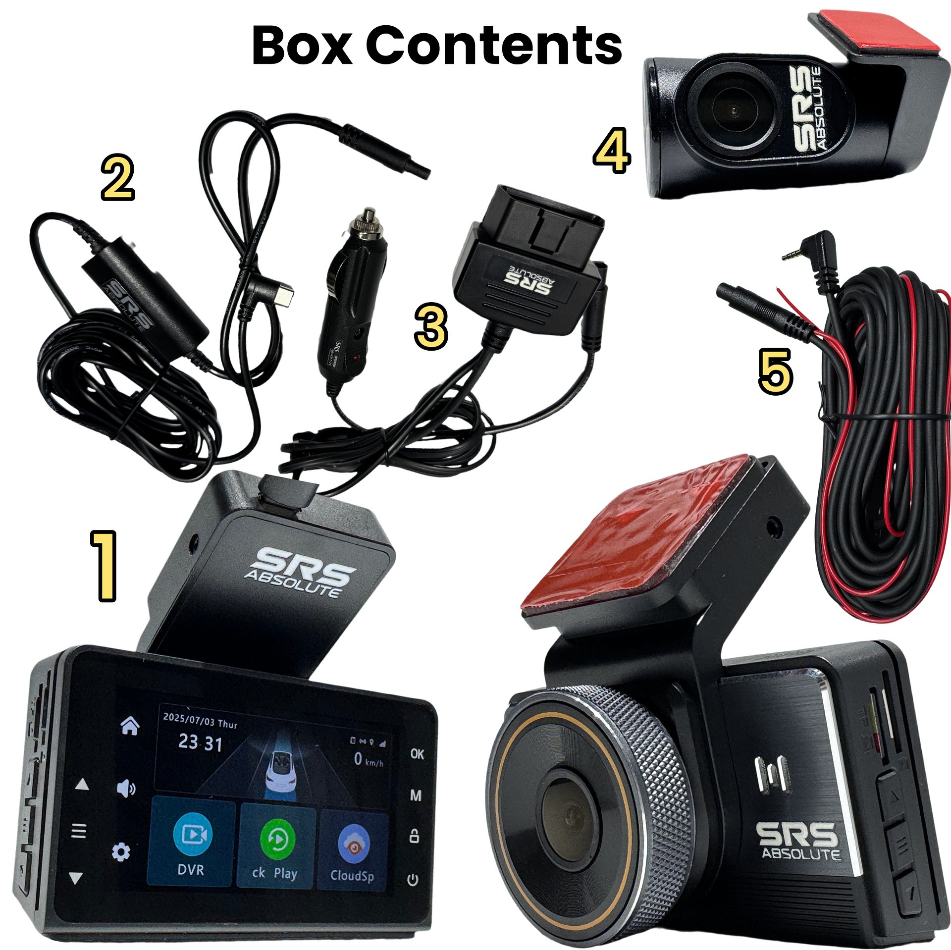 SRS ABSOLUTE Plug/Play 3K 4G DashCam| GPS+Live Video Monitor| Record/Download/Playback/Live/Call/Zoom| GPS Track| GeoTag | TimeLapse PIP WIFI HotSpot G-Sensor Motion 1TB MicroSD support-S44GO product image (8)