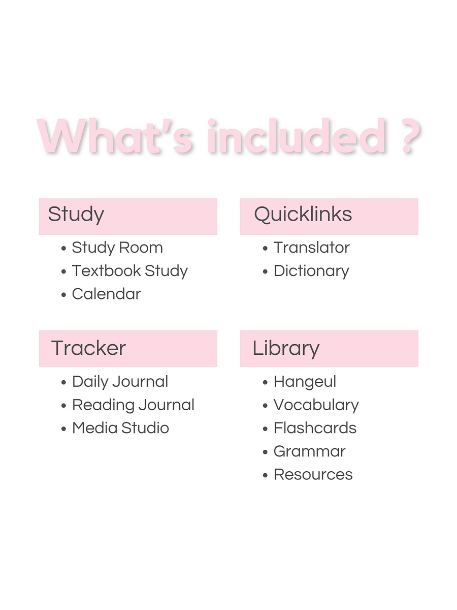 Notion Template Korean Study | Language Learning product image (3)