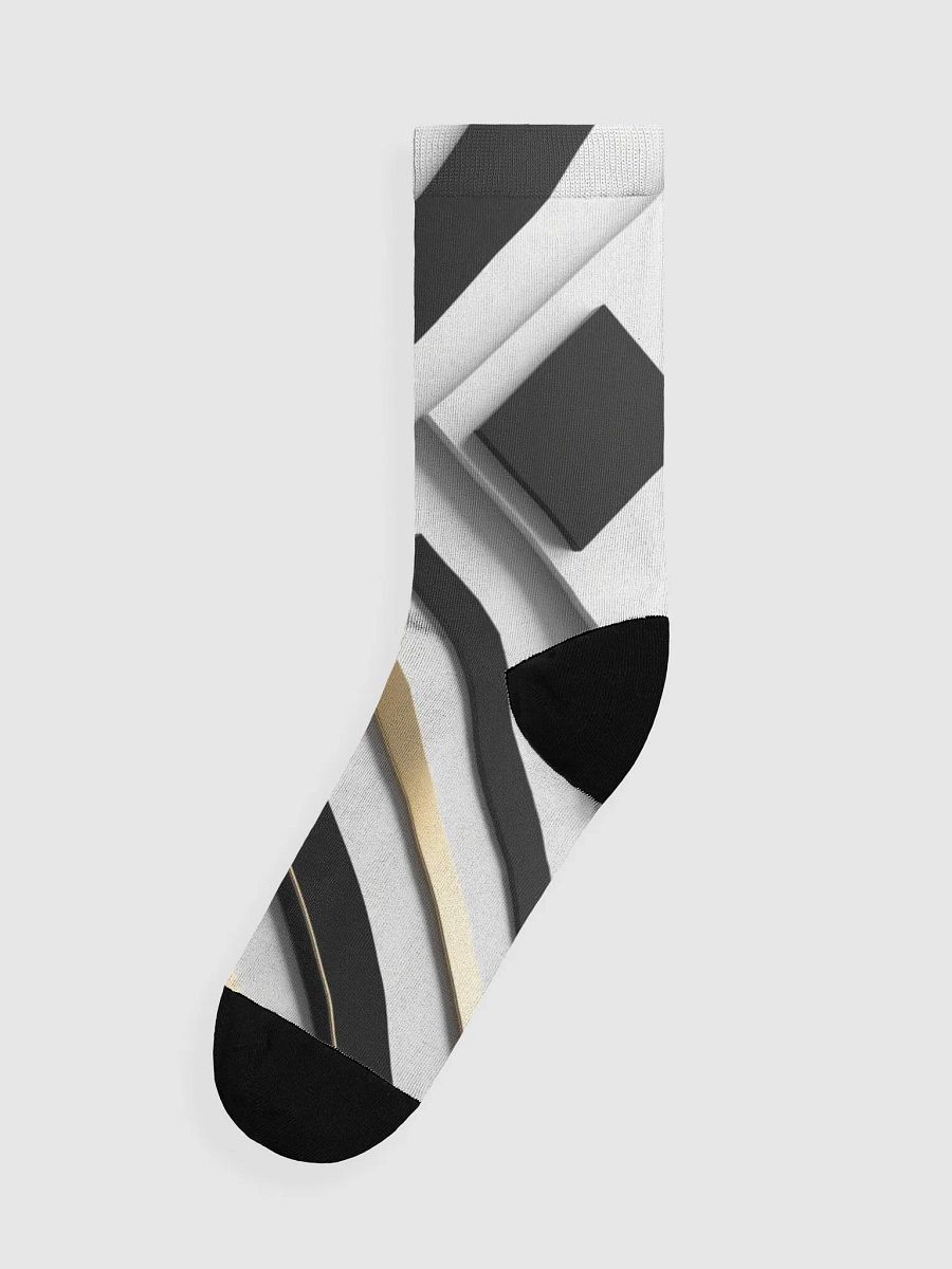 Golden Geometric Fusion Crew Socks product image (3)