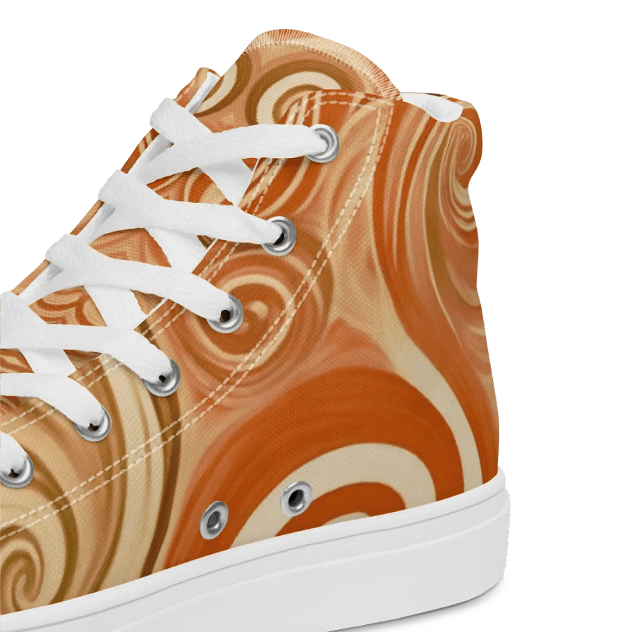 Funky Latte Liquid Tie-Dye Men's High-Top Canvas Shoes product image (10)