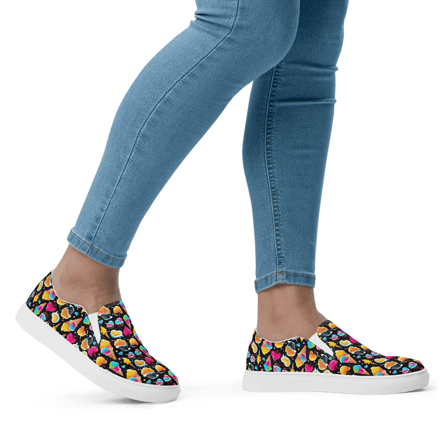 Ice Cream Pattern All Over Print Slip On Shoes product image (4)