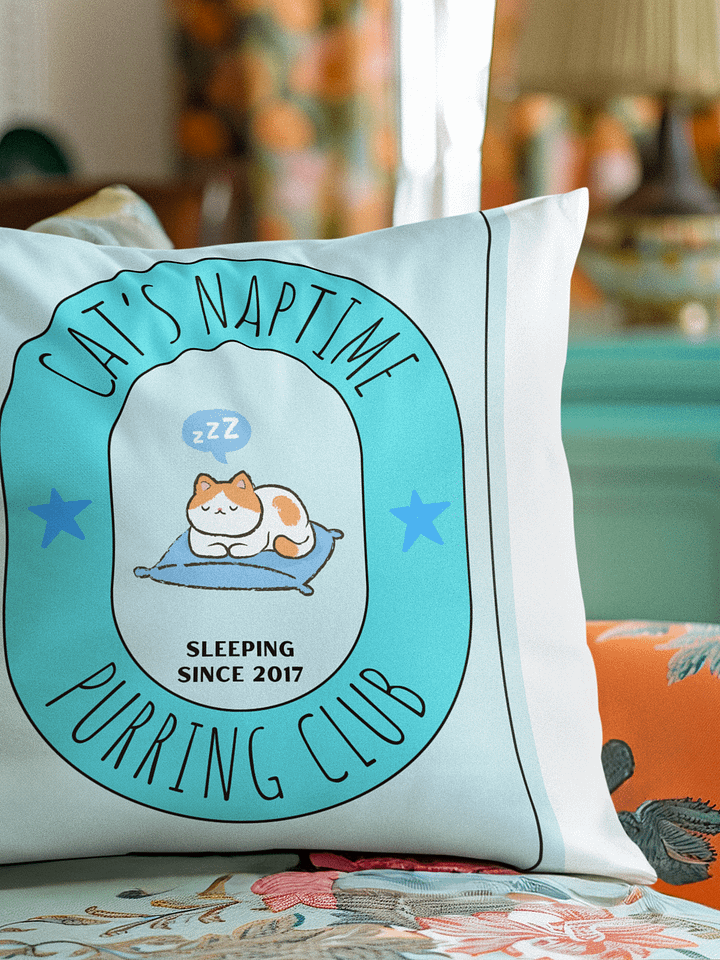 Cat's Naptime Purring Club - Pillow product image (1)