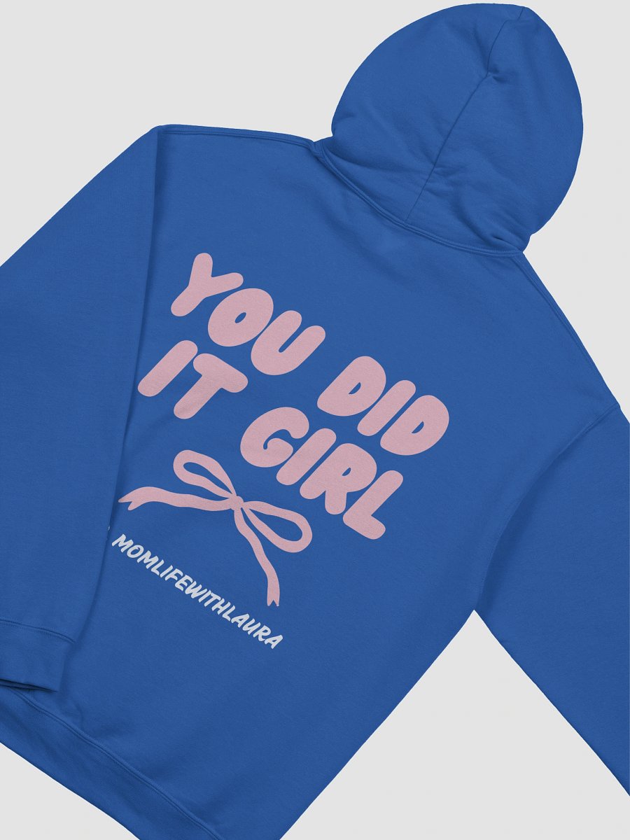 You Did it Girl Bow Hoodie - Pink/Royal Blue product image (4)