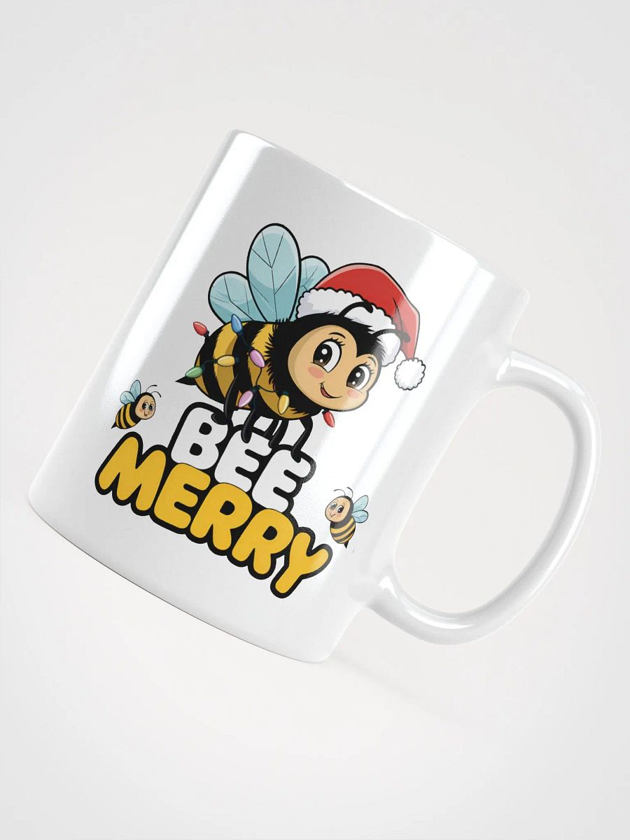 Bee Merry White Glossy Mug product image (4)
