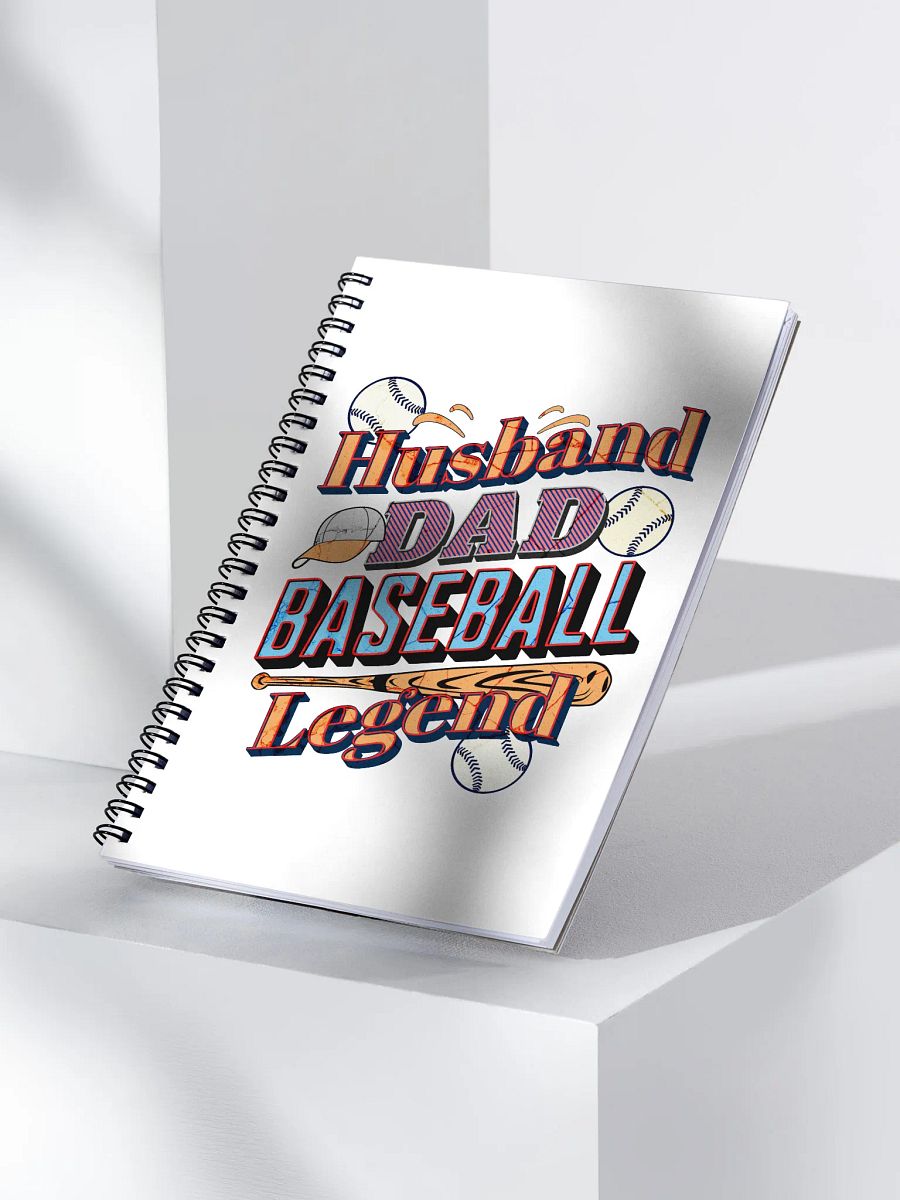 Husband Dad Baseball Legend Spiral Notebook product image (3)