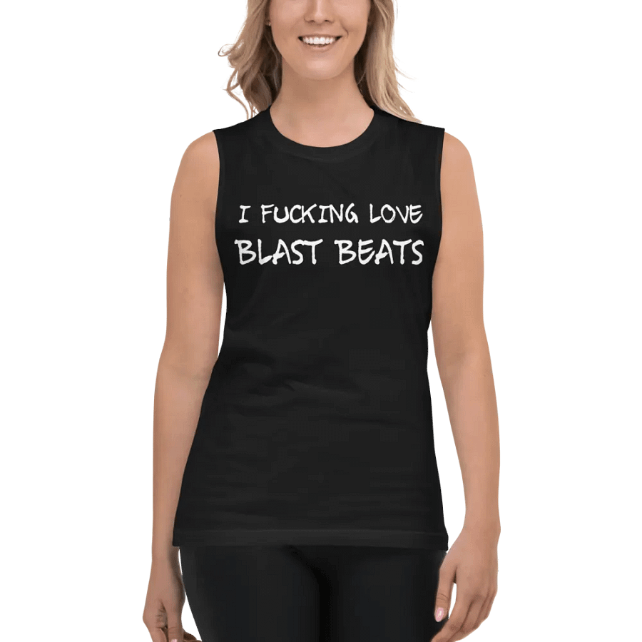 I Love Blast Beats muscle tank product image (5)