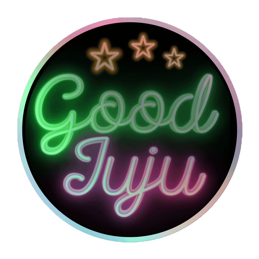 Holographic Neon Good Juju Sticker product image (1)