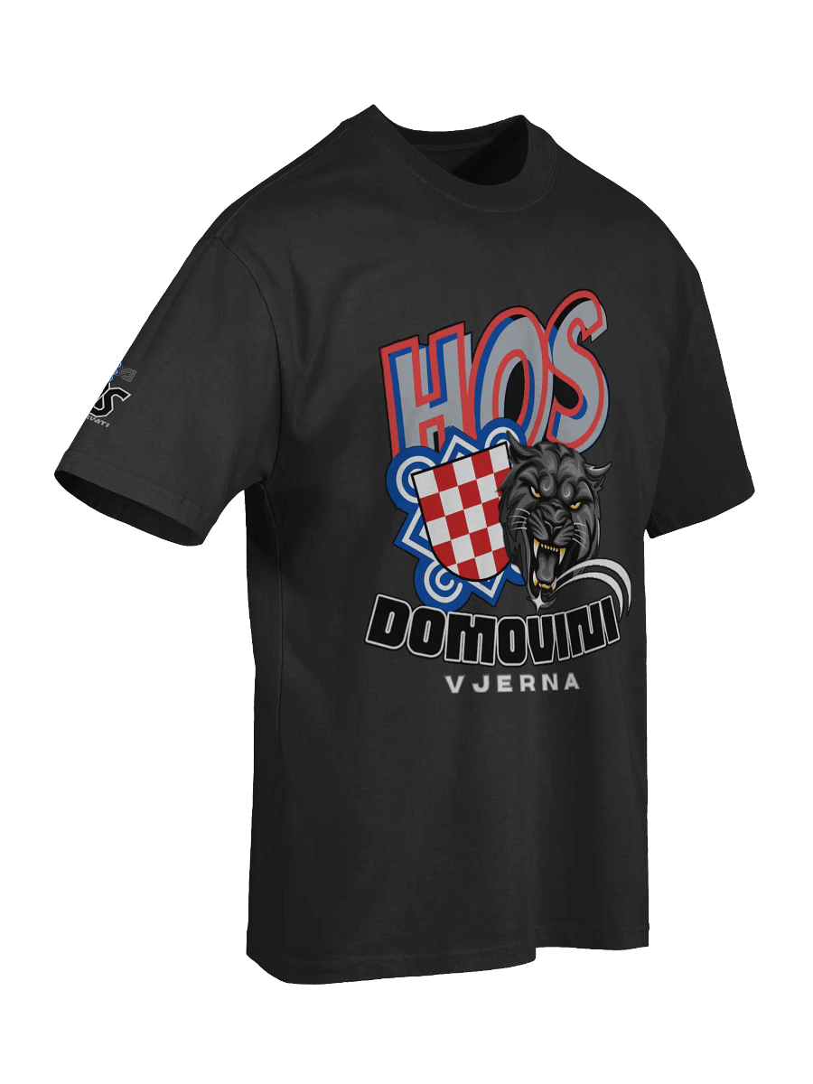 HOS DOMOVINI VJERNA Emblem Oversized Faded T-Shirt product image (7)