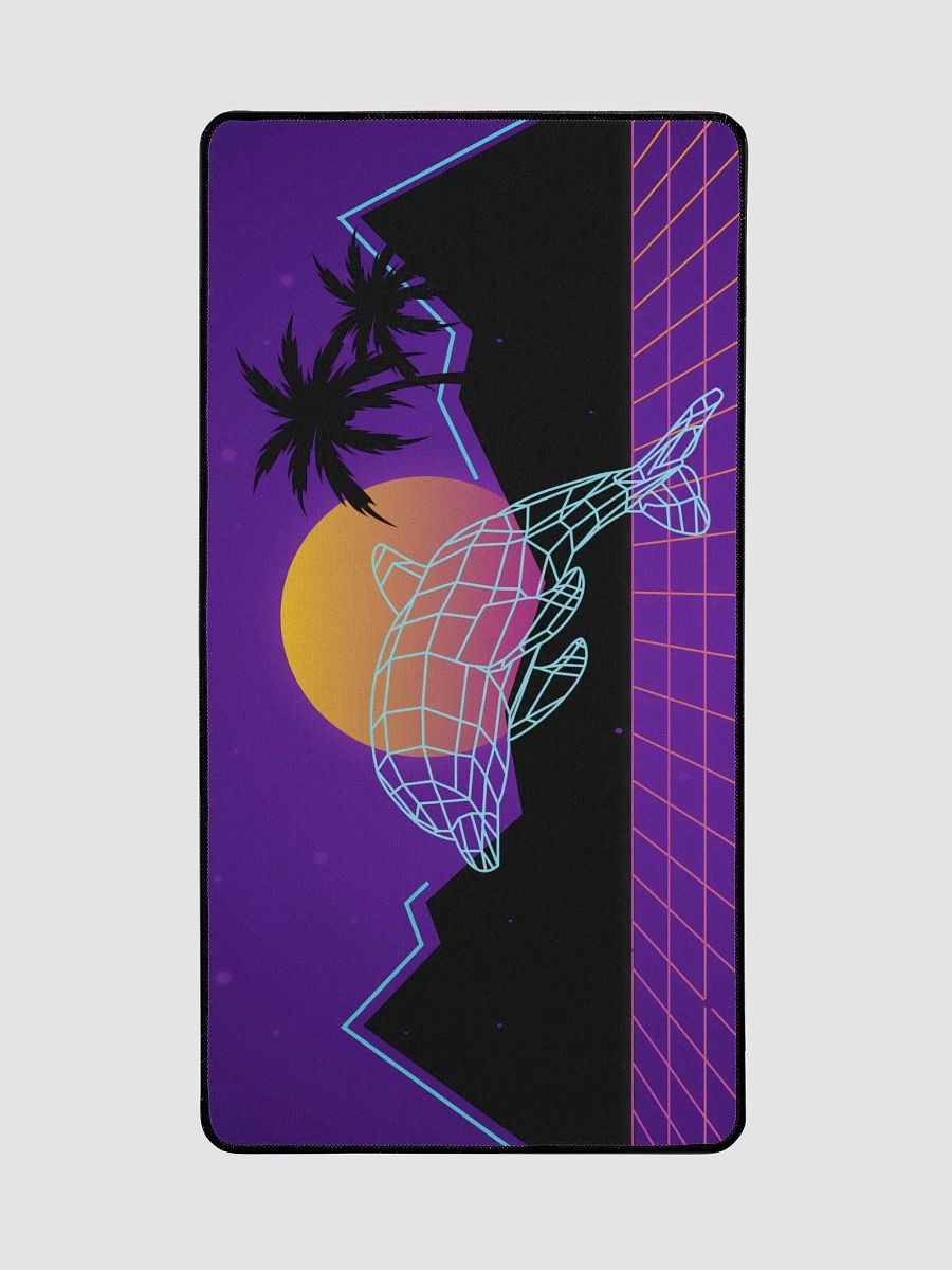 Vaporwave Dolphin Mousepad 15.5" x 31.5 product image (3)