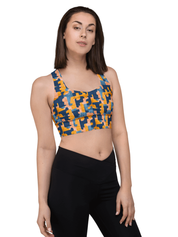 Flowing Shapes | Recycled Longline Sports Bra product image (7)