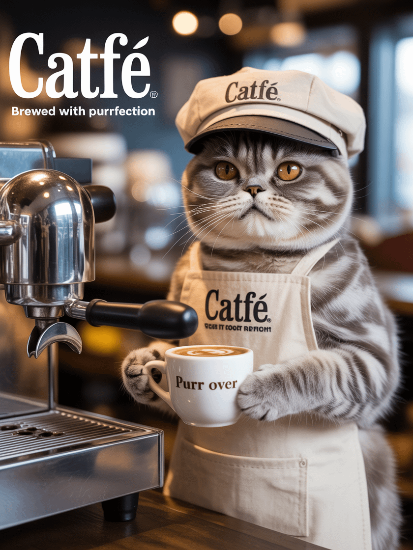Grumpy Cat Barista Framed Poster product image (1)