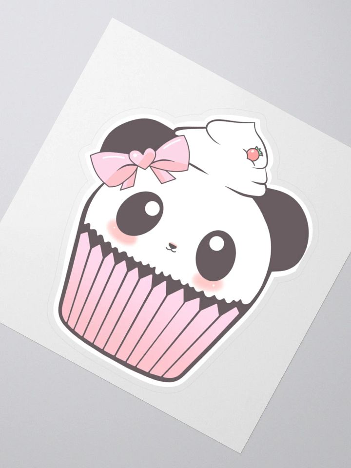 Panda Cupcake Kiss Cut Stickers product image (2)