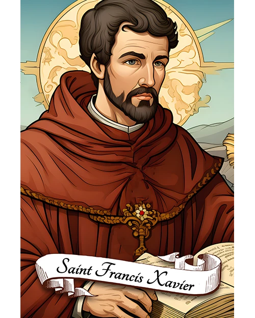 Saint Francis Xavier Patron Saint of Catholic Foreign Missions, Sailors, Navigators, Missionaries, Matte Poster product image (1)