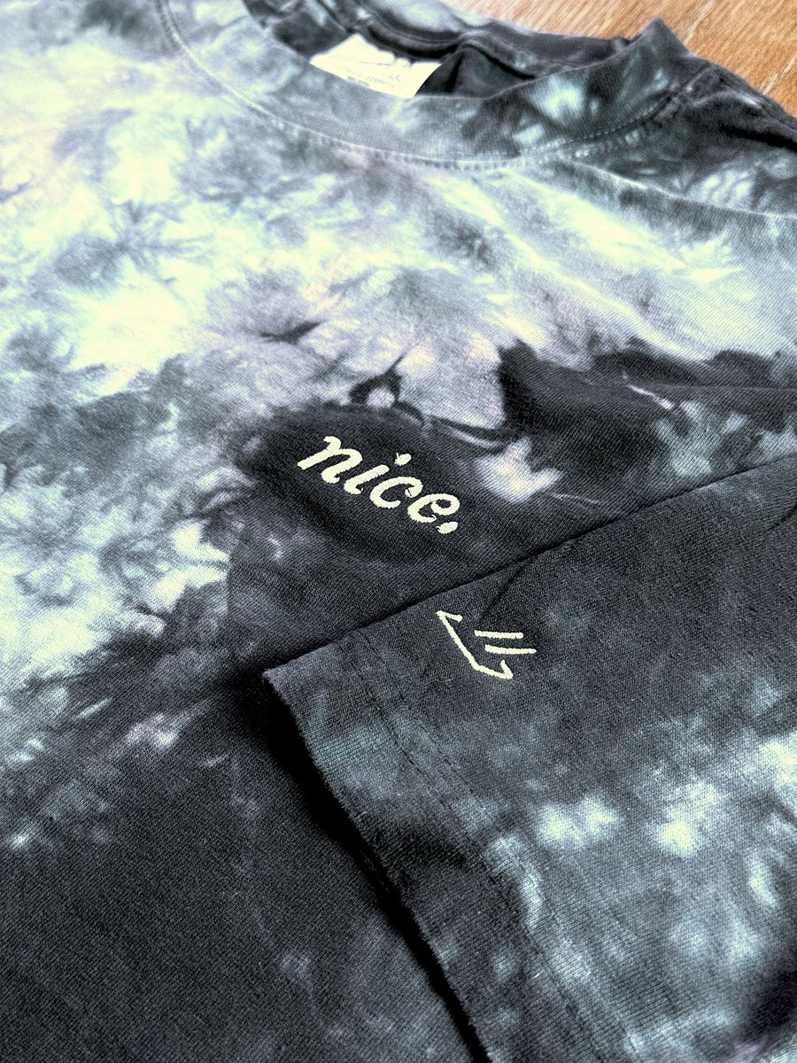 Nice. Embroidered Tie Dye Tee (Milky Way) product image (2)