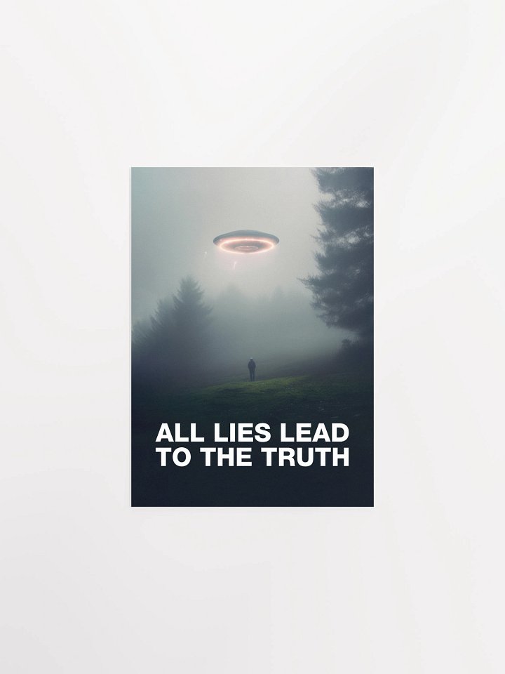 All Lies Lead to the Truth/The X-Files poster, S05E01 1997 — sci-fi poster, movie art, I want to believe poster, space print, aliens wall decor product image (4)