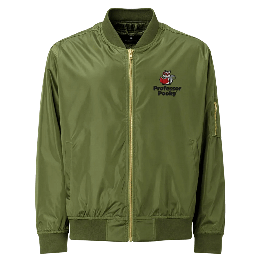 embroidered professor pooky Recycled Bomber product image (1)