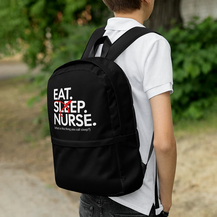 Eat Sleep Nurse Backpack (Medium/Black) product image (2)