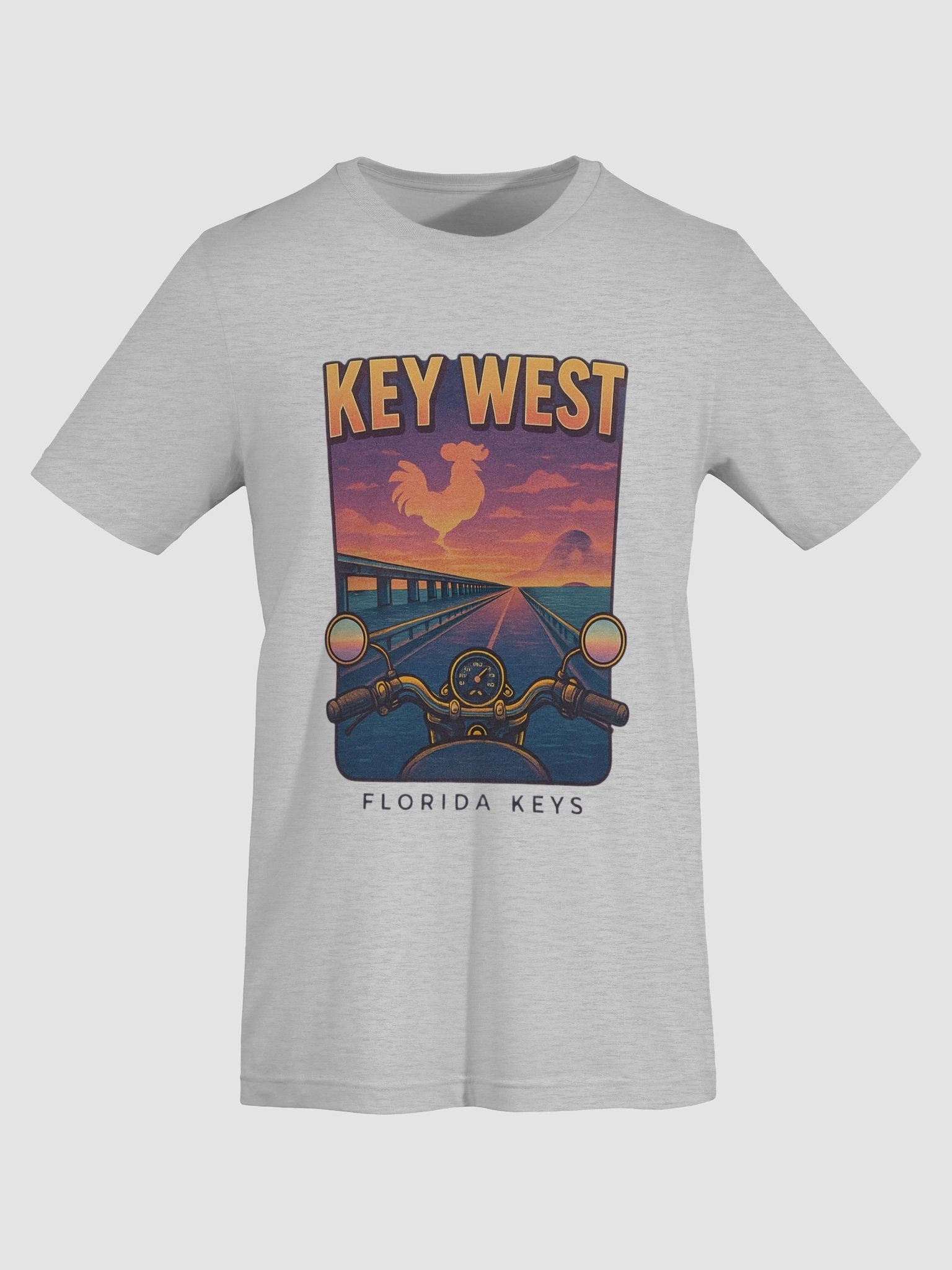 Key West Rider Heather Gray T-shirt Unisex Ultra-Soft Paradise Tee product image (57)