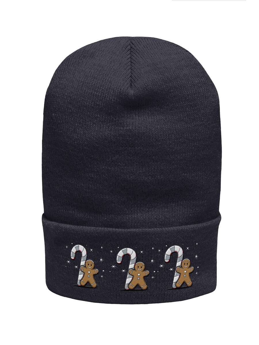 Festive Candy Cane & Gingerbread Yupoong Cuffed Beanie product image (1)