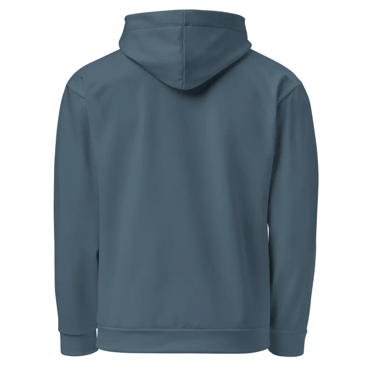 Plain Dark Greyish Blue Soft Summer Unisex Recycled Polyester Heavyweight Premium Hoodie by Treasure Pie product image (2)