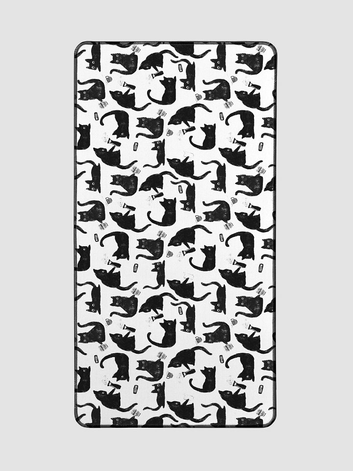 Bad Cats Knocking Stuff Over Patterned Desk Mat product image (2)