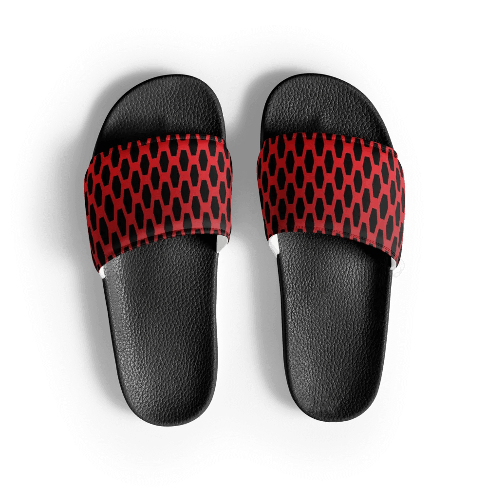 Honeycomb Red & Black Men's Slides product image (4)