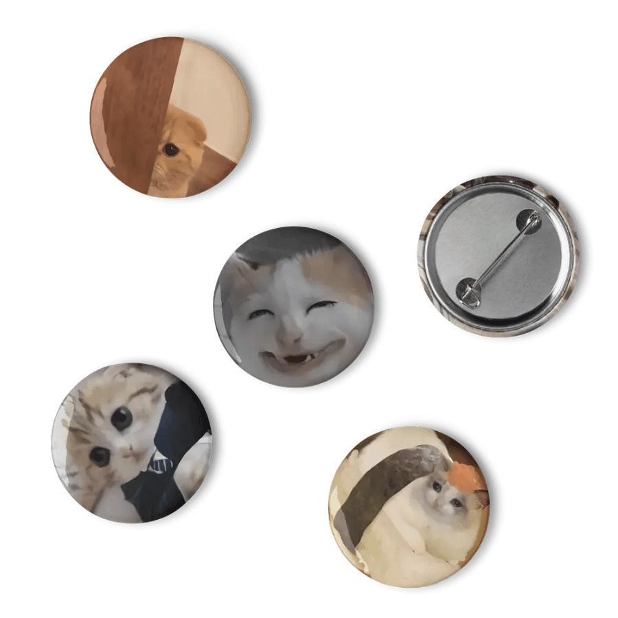 Set of Pin Buttons: Meme Cats 41 product image (6)