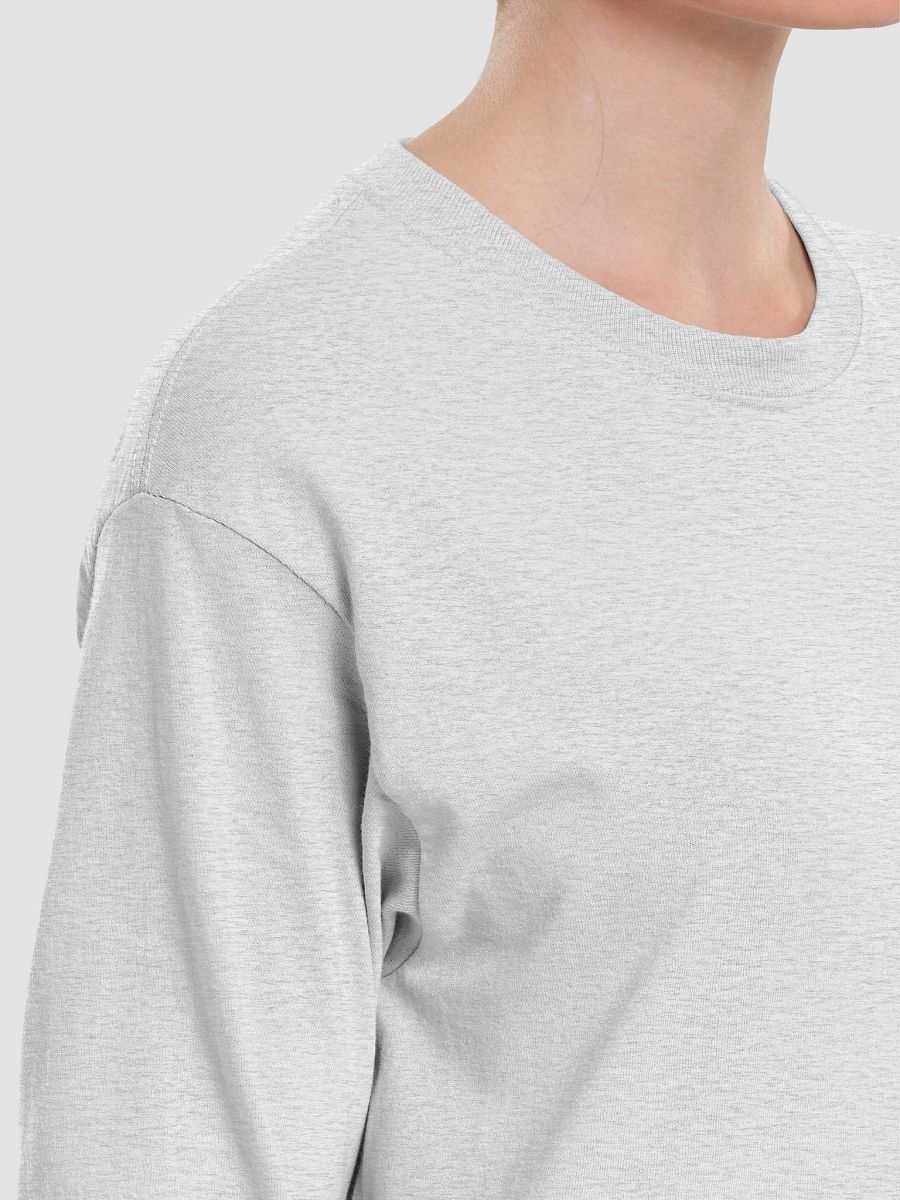 Plain Color Ash Grey Long Sleeve T-Shirt product image (4)