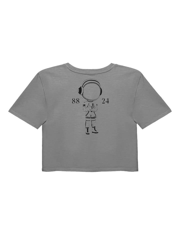 MARS CITY LIFESTYLE BLACK LOGO CROPPED TEE SHIRT IN 7 COLORS product image (2)