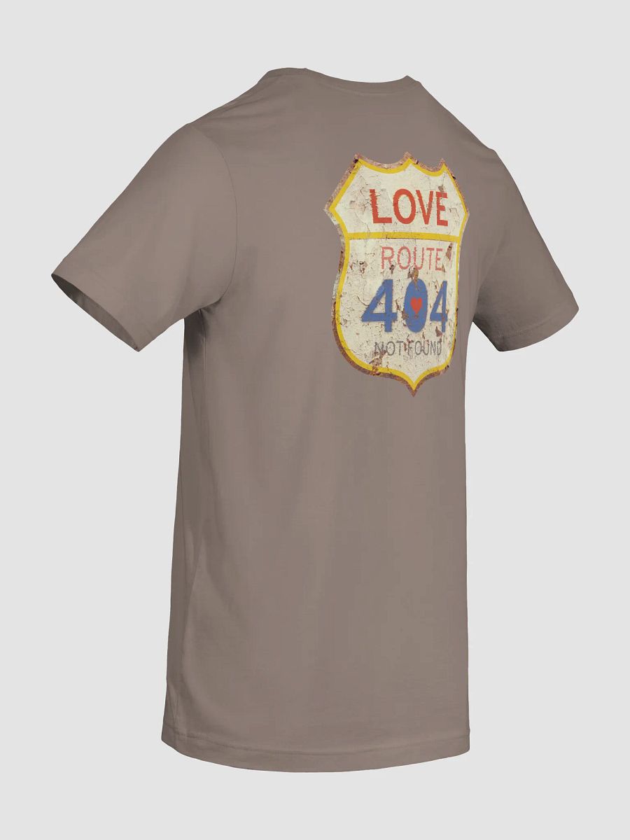 Love Route 404 Supersoft T-Shirt (Back Print), Short Sleeve Tee, Quirky Graphic Tee, Casual Wear, Gift for Him product image (8)