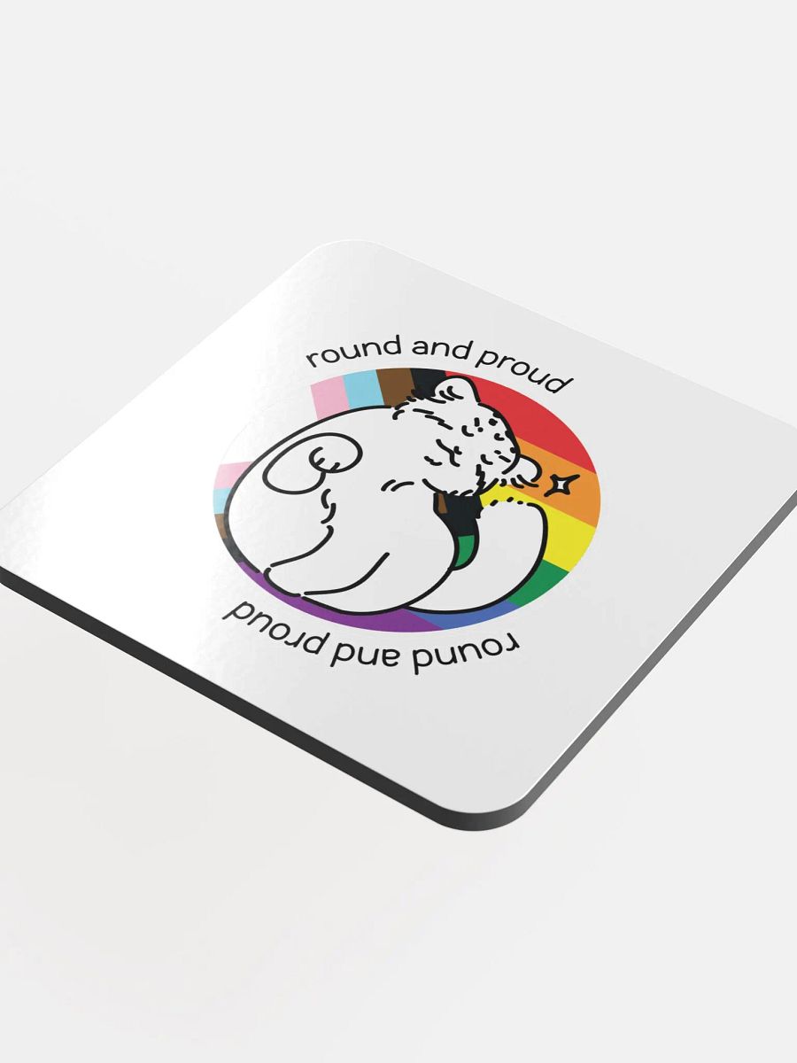 Round and Proud Pride Flag Version - Coaster product image (4)