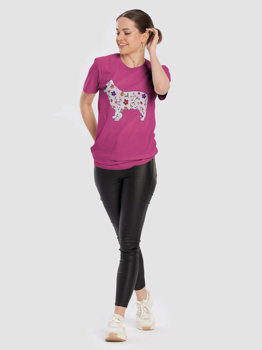 Australian Shepherd Border Collie Floral Silhouette T-Shirt for Dog Lovers product image (48)