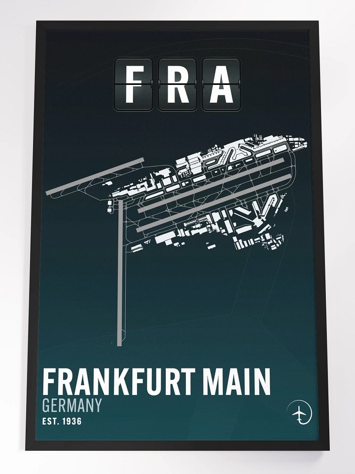 Frankfurt FRA Poster (Framed) product image (1)