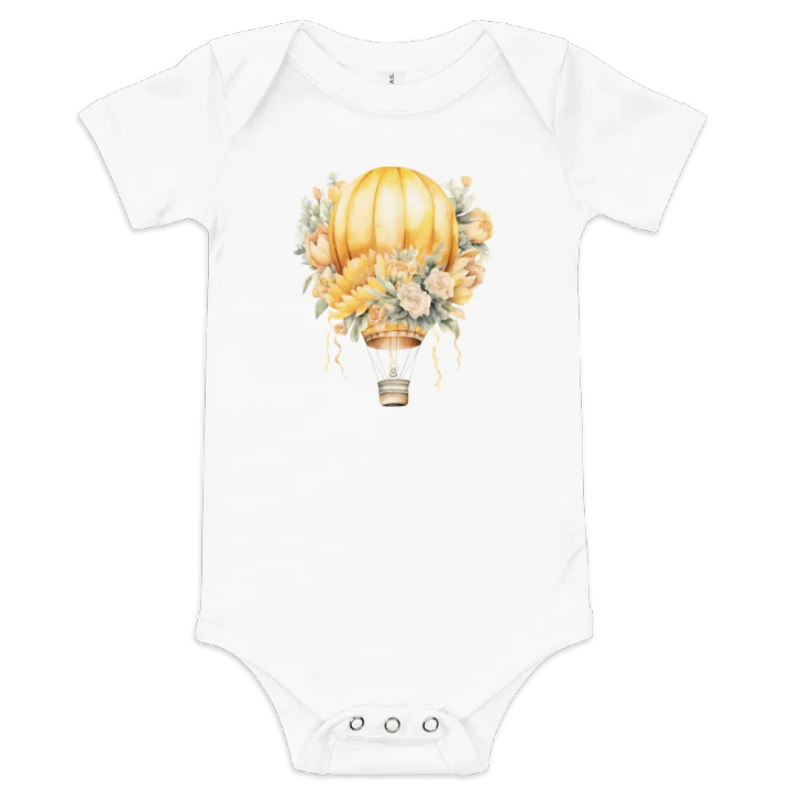 Golden Pumpkin Balloon Baby Onesie product image (1)