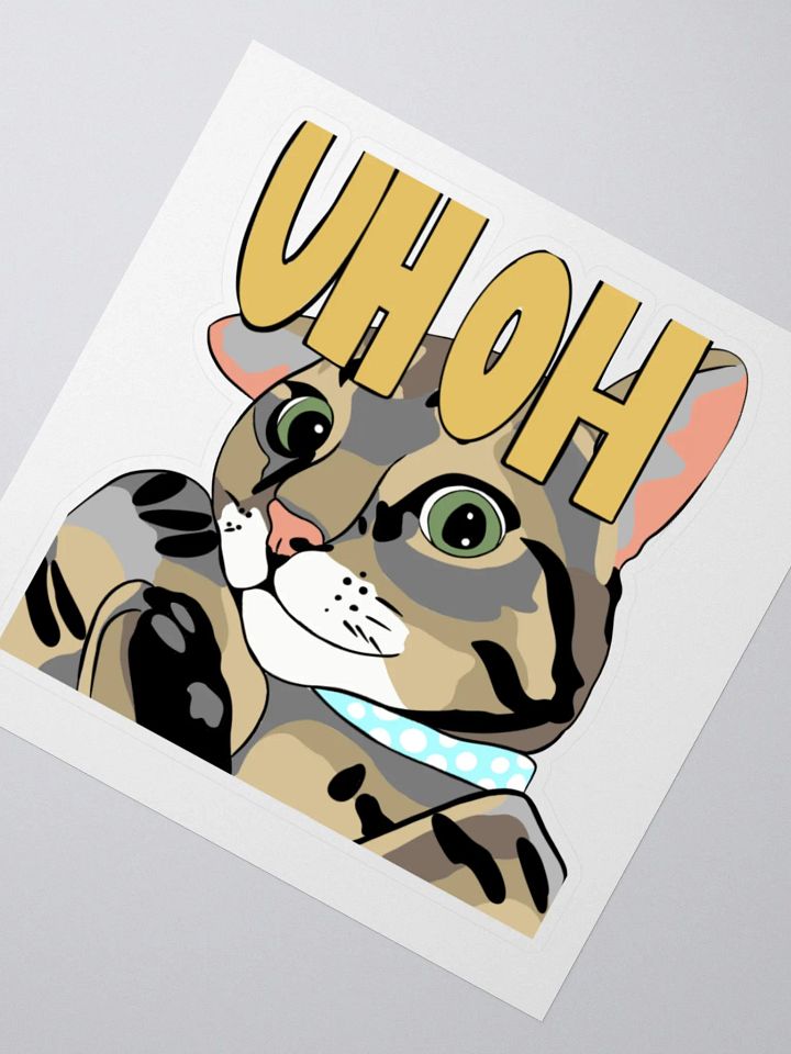Uh oh Cheshire Sticker product image (5)