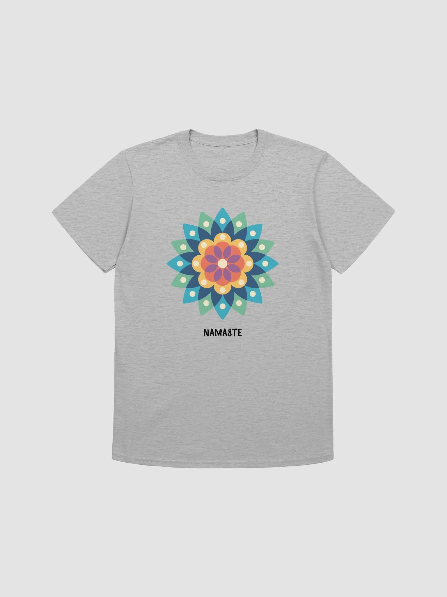 Vibrant Mandala Magic Unisex Light T-Shirt - Colorful Geometric Pattern product image (1)