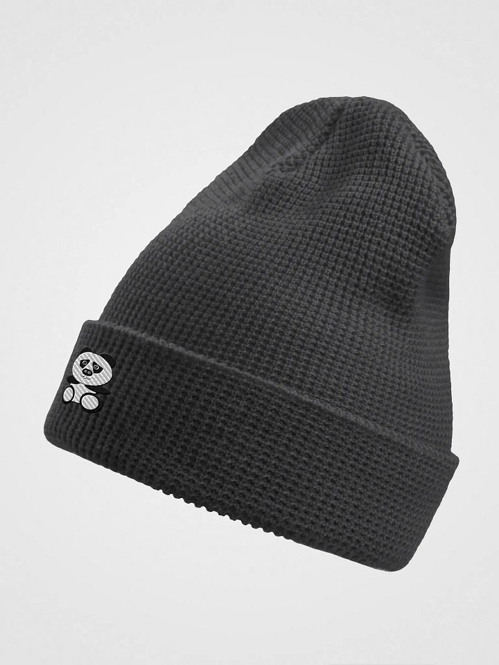 Panda Minimalist Waffle Beanie product image (8)