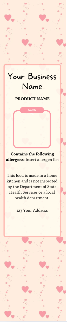 Soft Pink Valentine's Mini Cake Label Templates product image (2)