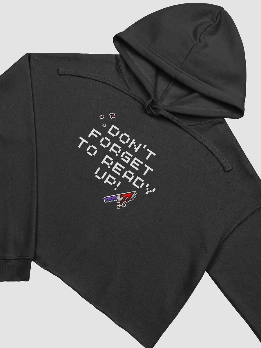 Dont Forget To Ready Up! Womens Printed Crop Top Hoodie product image (3)